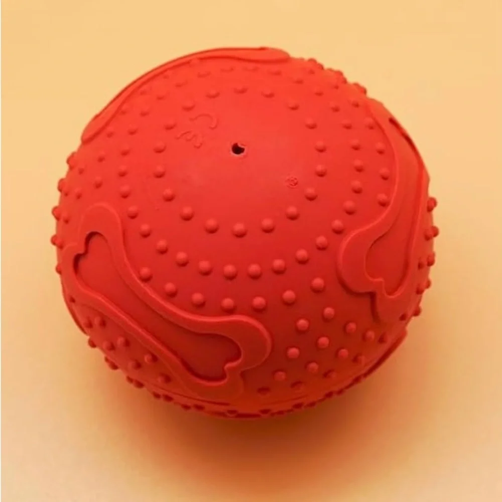 ☄️ Interactive Red Ball Feeder Toy for Dogs